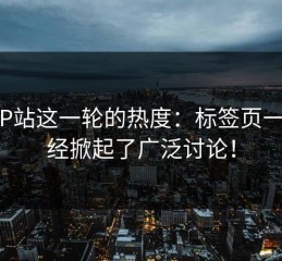 揭秘P站这一轮的热度：标签页一起已经掀起了广泛讨论！