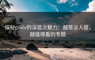 探秘pixiv的深层次魅力：越是没人提，越值得看的专题