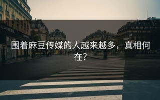 围着麻豆传媒的人越来越多，真相何在？
