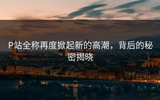 P站全称再度掀起新的高潮，背后的秘密揭晓