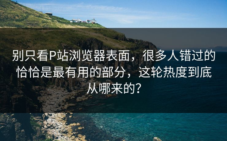 别只看P站浏览器表面，很多人错过的恰恰是最有用的部分，这轮热度到底从哪来的？-第1张图片-p站搬运工影视库 - p站助手短剧集