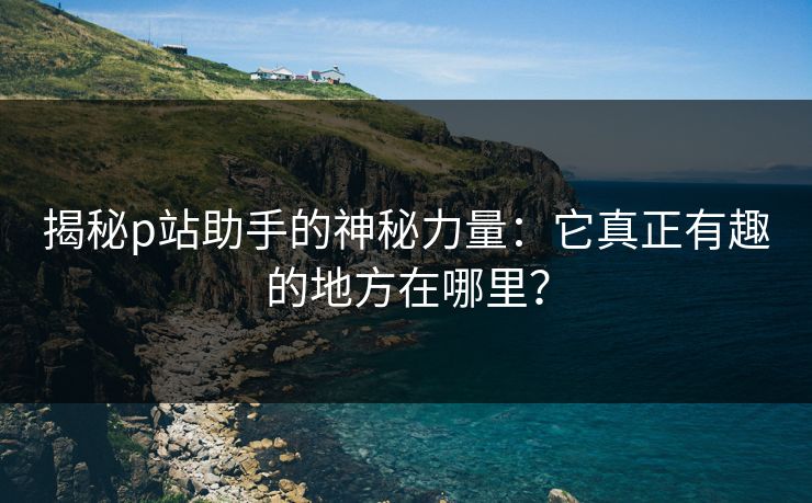 揭秘p站助手的神秘力量：它真正有趣的地方在哪里？-第1张图片-p站搬运工影视库 - p站助手短剧集