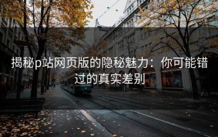 揭秘p站网页版的隐秘魅力：你可能错过的真实差别