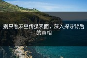 别只看麻豆传媒表面，深入探寻背后的真相