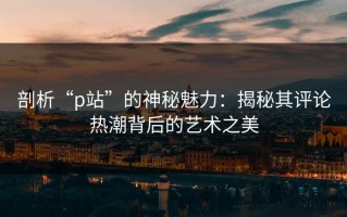 剖析“p站”的神秘魅力：揭秘其评论热潮背后的艺术之美